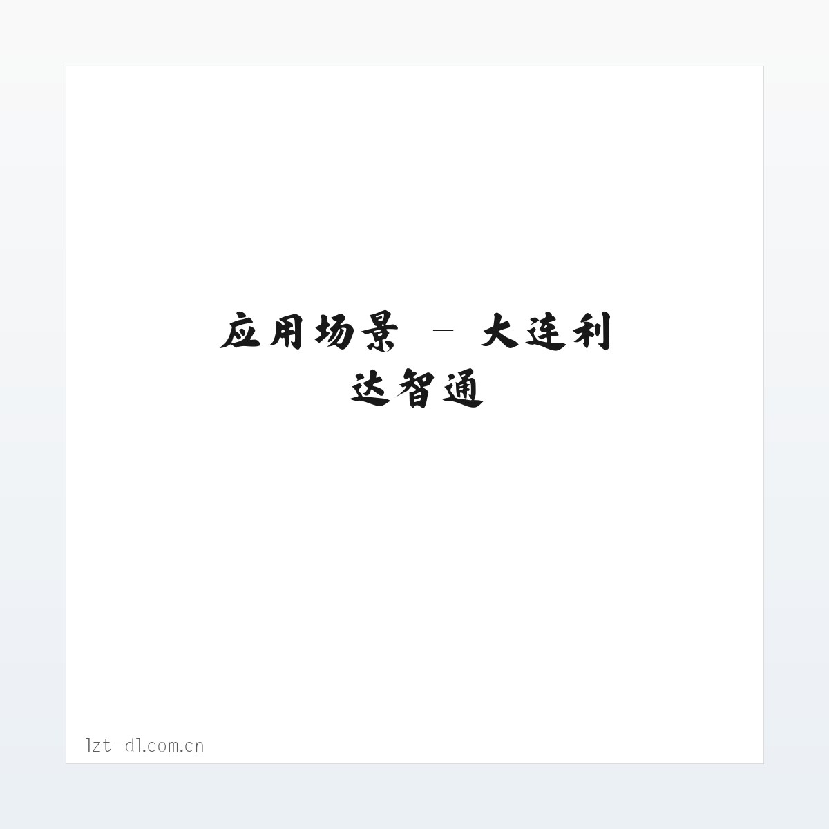 应用场景 - 大连利达智通 方图